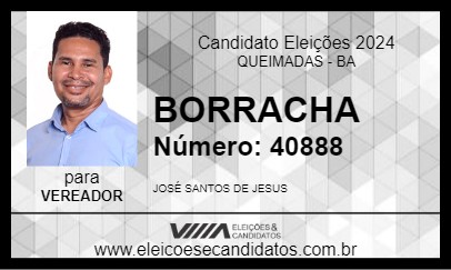 Candidato BORRACHA 2024 - QUEIMADAS - Eleições