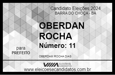 Candidato OBERDAN ROCHA 2024 - BARRA DO CHOÇA - Eleições