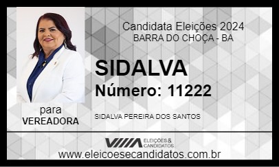 Candidato SIDALVA 2024 - BARRA DO CHOÇA - Eleições