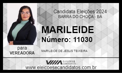 Candidato MARILEIDE 2024 - BARRA DO CHOÇA - Eleições