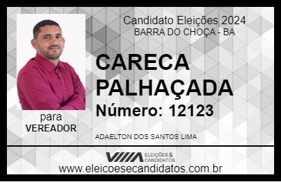 Candidato CARECA PALHAÇADA 2024 - BARRA DO CHOÇA - Eleições