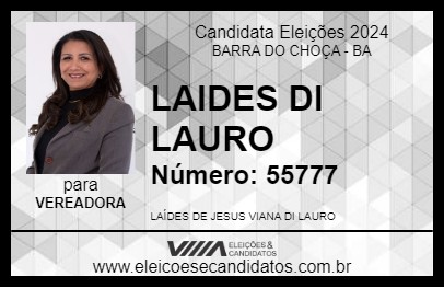 Candidato LAIDE DI LAURO 2024 - BARRA DO CHOÇA - Eleições