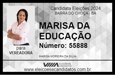 Candidato MARISA DA EDUCAÇÃO 2024 - BARRA DO CHOÇA - Eleições