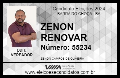 Candidato ZENON RENOVAR 2024 - BARRA DO CHOÇA - Eleições