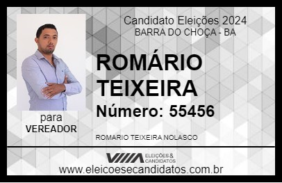 Candidato ROMÁRIO 2024 - BARRA DO CHOÇA - Eleições