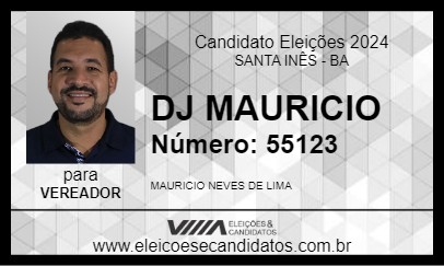 Candidato DJ MAURICIO 2024 - SANTA INÊS - Eleições