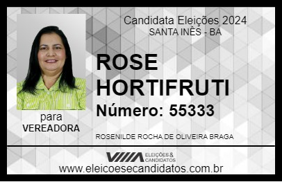 Candidato ROSE HORTIFRUTI 2024 - SANTA INÊS - Eleições