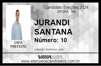 Candidato JURANDI SANTANA 2024 - APORÁ - Eleições