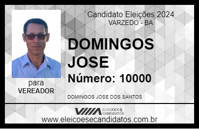 Candidato DOMINGOS JOSE 2024 - VARZEDO - Eleições