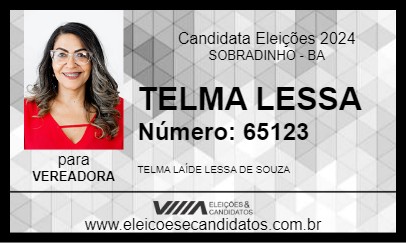 Candidato TELMA LESSA 2024 - SOBRADINHO - Eleições