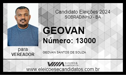 Candidato GEOVAN 2024 - SOBRADINHO - Eleições