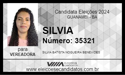 Candidato SILVIA 2024 - GUANAMBI - Eleições