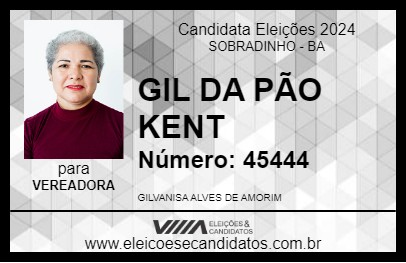 Candidato GIL DA PÃO KENT 2024 - SOBRADINHO - Eleições