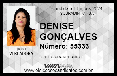 Candidato DENISE GONÇALVES 2024 - SOBRADINHO - Eleições