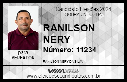 Candidato RANILSON NERY 2024 - SOBRADINHO - Eleições