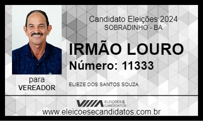 Candidato IRMÃO LOURO 2024 - SOBRADINHO - Eleições