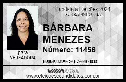 Candidato BÁRBARA MENEZES 2024 - SOBRADINHO - Eleições