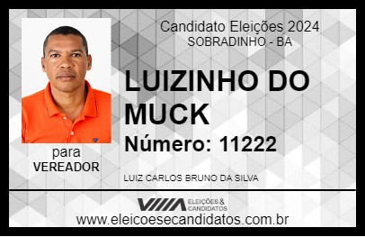 Candidato LUIZINHO DO MUCK 2024 - SOBRADINHO - Eleições