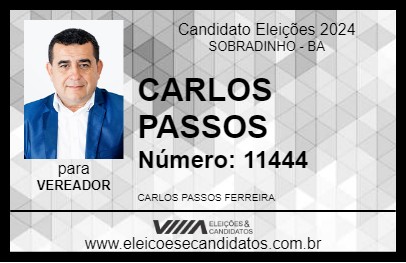 Candidato CARLOS PASSOS 2024 - SOBRADINHO - Eleições