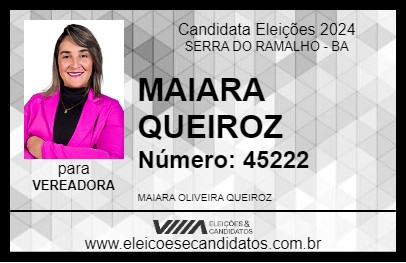 Candidato MAIARA QUEIROZ 2024 - SERRA DO RAMALHO - Eleições