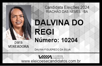 Candidato DALVINA DO REGI 2024 - RIACHÃO DAS NEVES - Eleições