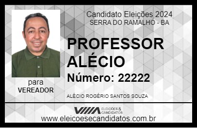 Candidato PROFESSOR ALÉCIO 2024 - SERRA DO RAMALHO - Eleições