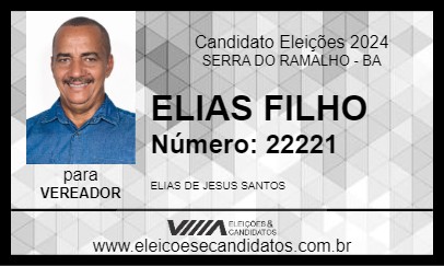 Candidato ELIAS FILHO 2024 - SERRA DO RAMALHO - Eleições