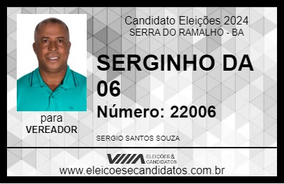 Candidato SERGINHO DA 06 2024 - SERRA DO RAMALHO - Eleições