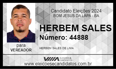 Candidato HERBEM SALES 2024 - BOM JESUS DA LAPA - Eleições