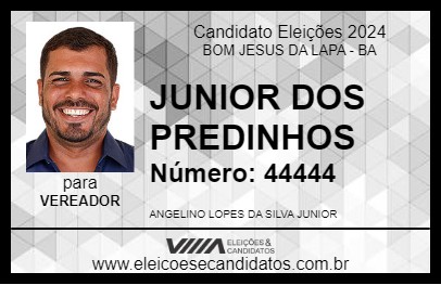 Candidato JUNIOR DOS PREDINHOS 2024 - BOM JESUS DA LAPA - Eleições