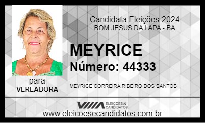 Candidato MEYRICE 2024 - BOM JESUS DA LAPA - Eleições