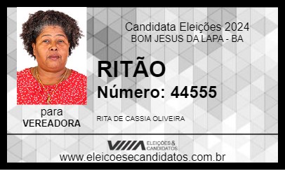 Candidato RITÃO 2024 - BOM JESUS DA LAPA - Eleições