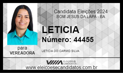 Candidato LETICIA 2024 - BOM JESUS DA LAPA - Eleições