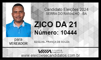 Candidato ZICO DA 21 2024 - SERRA DO RAMALHO - Eleições