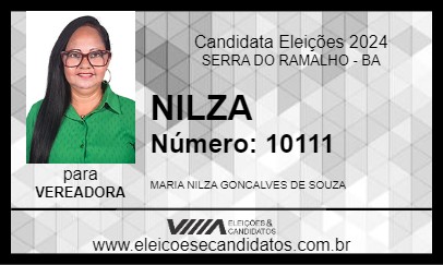 Candidato NILZA 2024 - SERRA DO RAMALHO - Eleições