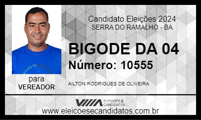 Candidato BIGODE DA  04 2024 - SERRA DO RAMALHO - Eleições