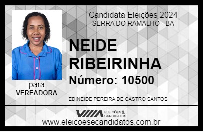 Candidato NEIDE RIBEIRINHA 2024 - SERRA DO RAMALHO - Eleições