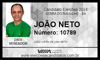 Candidato JOÃO NETO 2024 - SERRA DO RAMALHO - Eleições