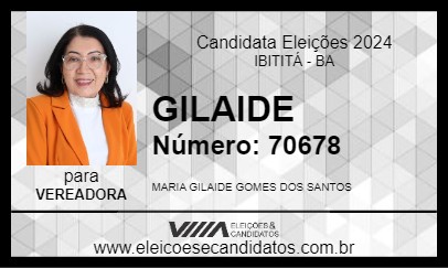 Candidato GILAIDE 2024 - IBITITÁ - Eleições