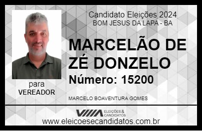 Candidato MARCELÃO DE ZÉ DONZELO 2024 - BOM JESUS DA LAPA - Eleições