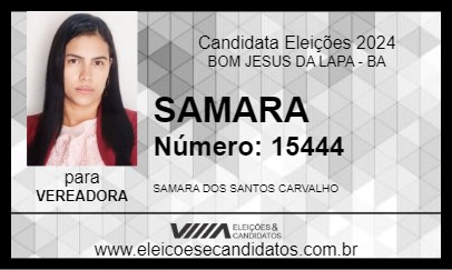 Candidato SAMARA 2024 - BOM JESUS DA LAPA - Eleições