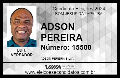 Candidato ADSON PEREIRA 2024 - BOM JESUS DA LAPA - Eleições