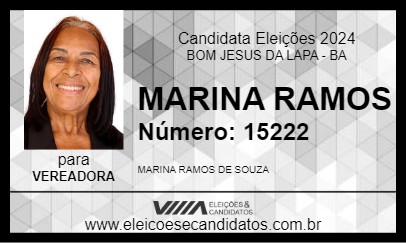 Candidato MARINA RAMOS 2024 - BOM JESUS DA LAPA - Eleições