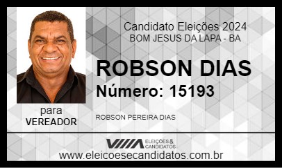 Candidato LOCUTOR ROBSON DIAS 2024 - BOM JESUS DA LAPA - Eleições