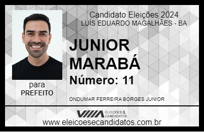 Candidato JUNIOR MARABÁ 2024 - LUÍS EDUARDO MAGALHÃES - Eleições