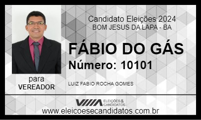 Candidato FÁBIO DO GÁS 2024 - BOM JESUS DA LAPA - Eleições