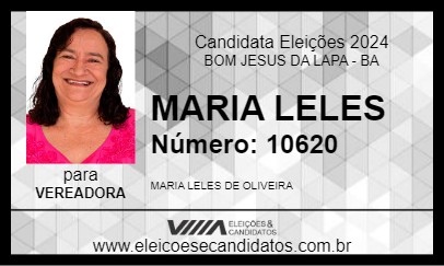 Candidato MARIA LELES 2024 - BOM JESUS DA LAPA - Eleições