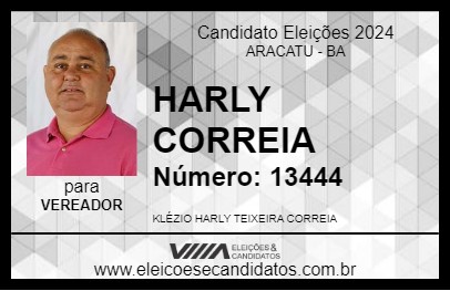 Candidato HARLY CORREIA 2024 - ARACATU - Eleições