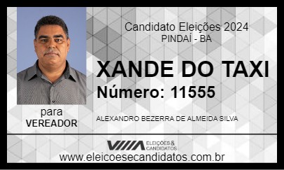 Candidato XANDE DO TAXI 2024 - PINDAÍ - Eleições