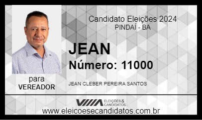 Candidato JEAN 2024 - PINDAÍ - Eleições